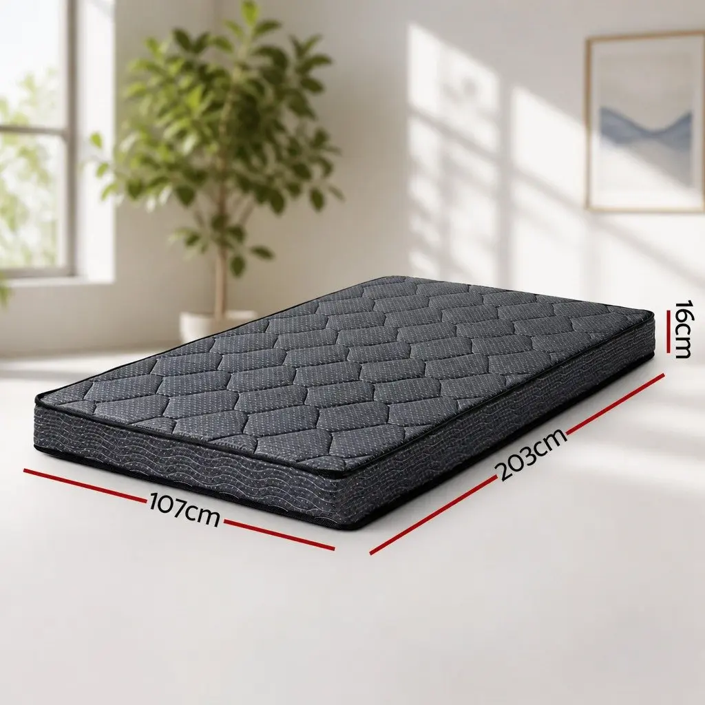 Grey King Single Mattress 16cm Tight Top Bonnell Spring