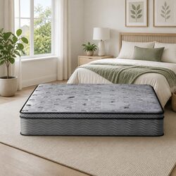 King Size 26cm Pocket Spring Memory Foam Mattress in Grey