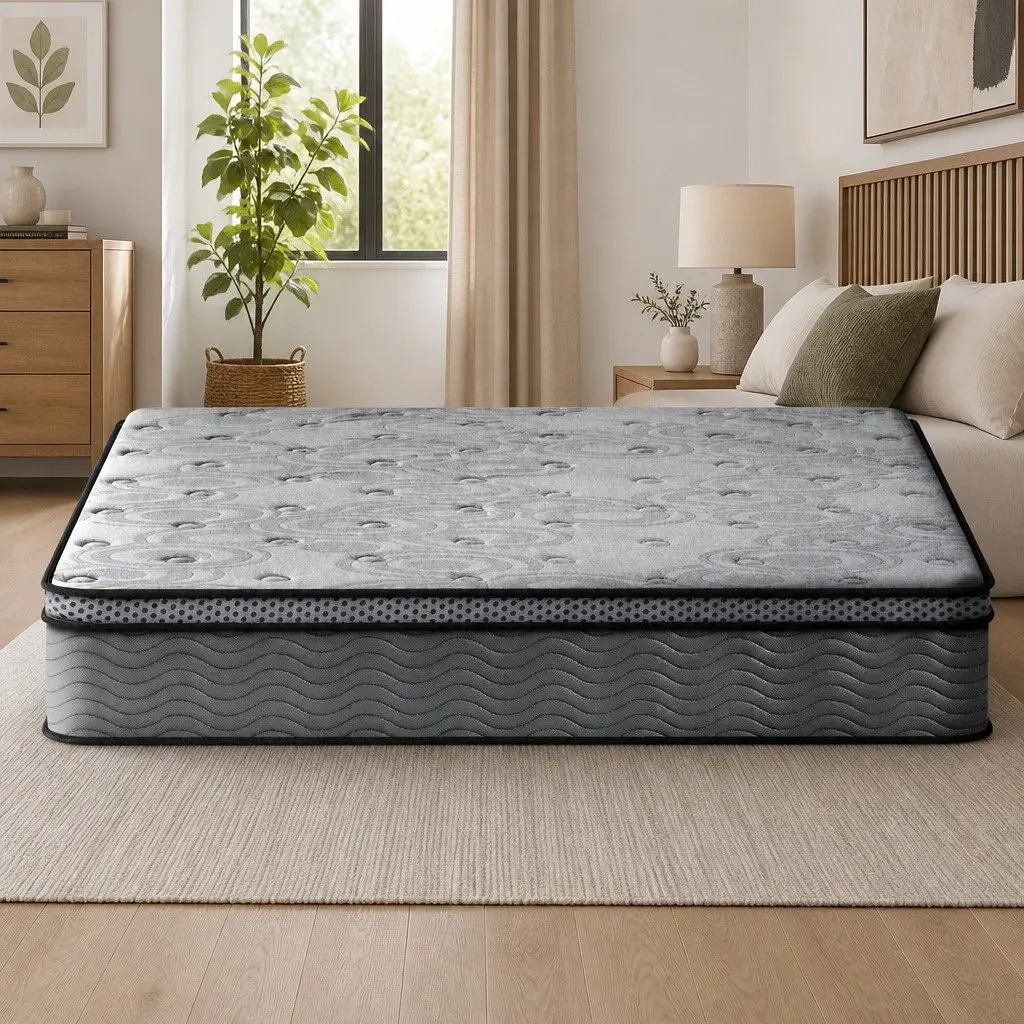 King Size 26cm Pocket Spring Memory Foam Mattress in Grey