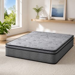 Euro Top King Single Mattress 26cm Medium Firm Grey
