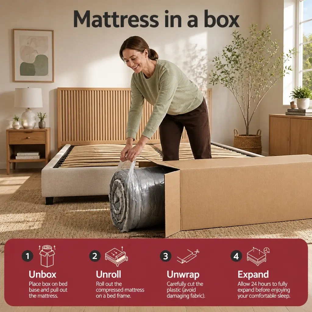 Hybrid Pocket Spring Double Mattress 35cm Euro Top Grey