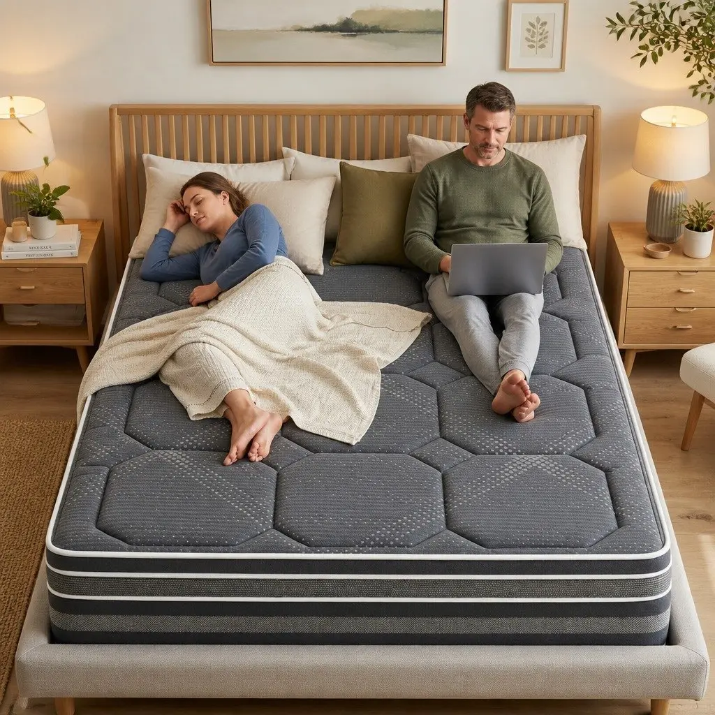 Hybrid Pocket Spring Double Mattress 35cm Euro Top Grey