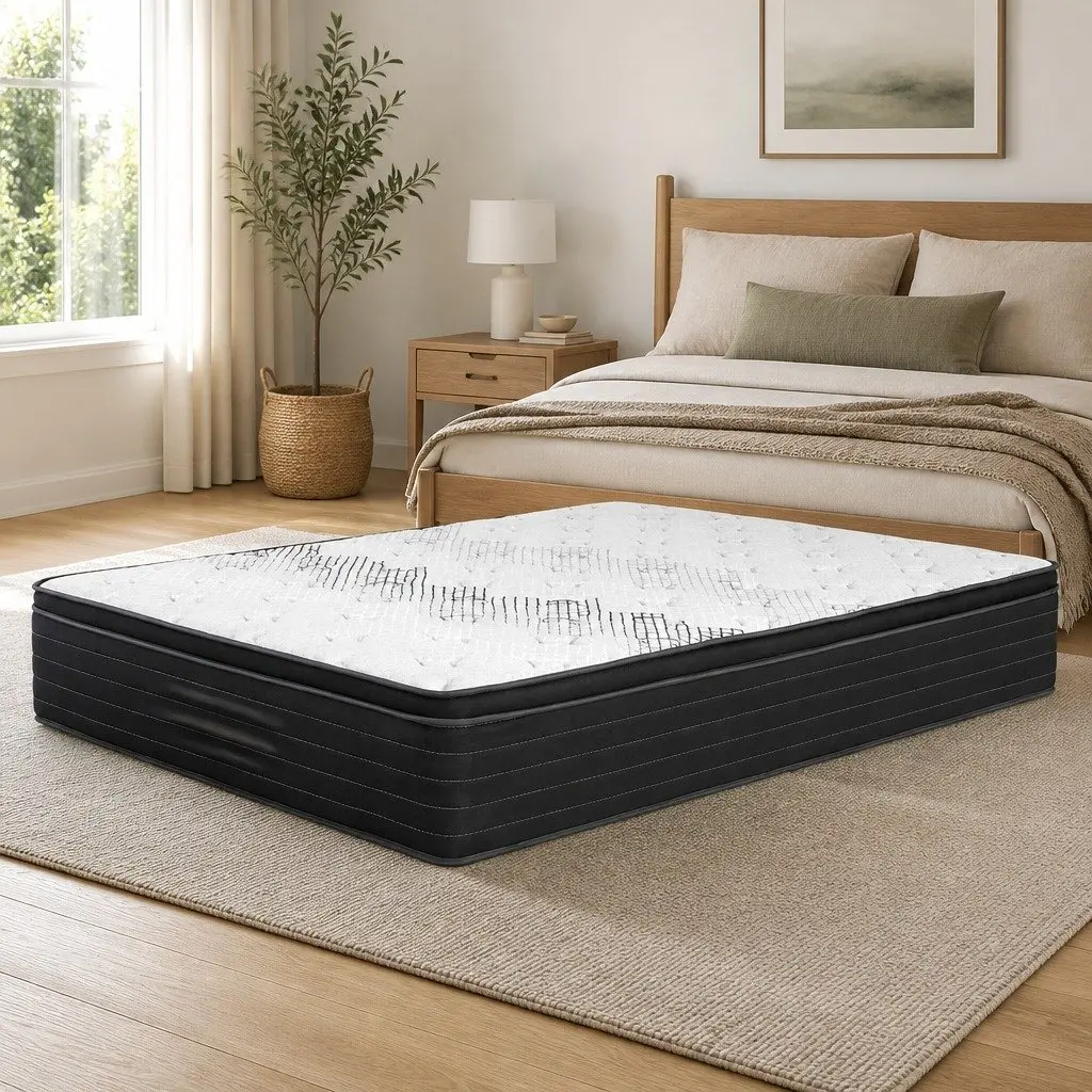 Queen Mattress 32cm Extra Firm Support Pocket Spring Hypoallergenic Sleep Bed
