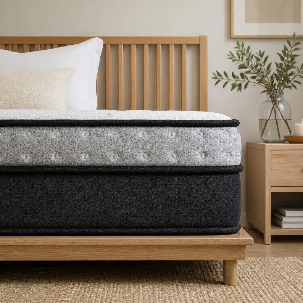 Double Mattress Pocket Spring Gel Memory Foam 35cm White