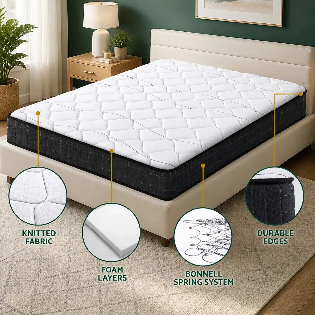 King Size Mattress with Bonnell Spring System