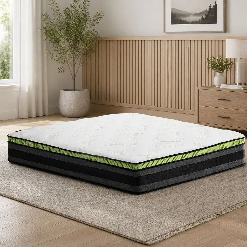 30cm Grey Medium Firmness Double Mattress with Gel Foam