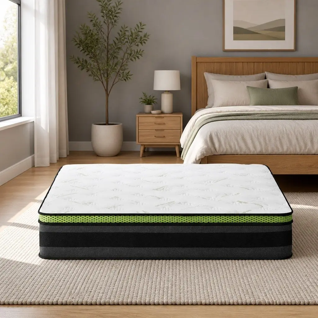 Queen Mattress 30cm Cool Gel Foam Pocket Spring Grey