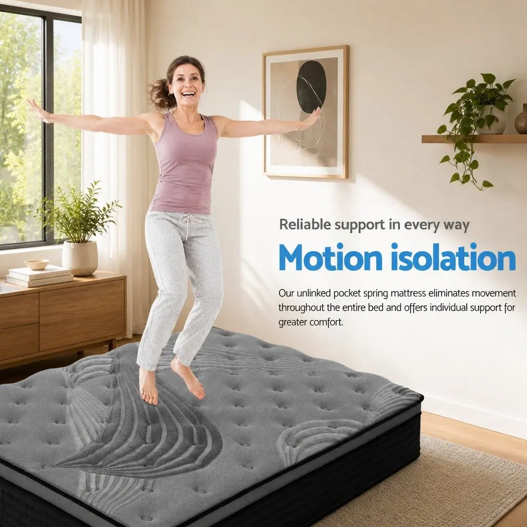 34cm Single Mattress with Medium-Firm Pocket Springs