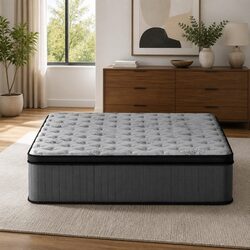 34cm Thick Euro Top Double Mattress - Medium-Firm Support