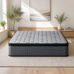 Premium King Size Mattress 34cm Euro Top with Pocket Springs
