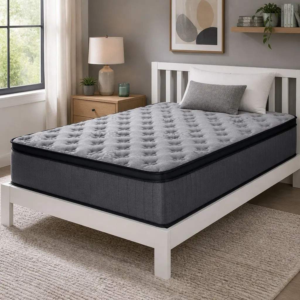 Euro Top King Single Mattress 34cm Grey