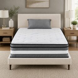 Single Mattress 30cm Gel Memory Foam Pocket Spring Euro Top Medium Firm Support