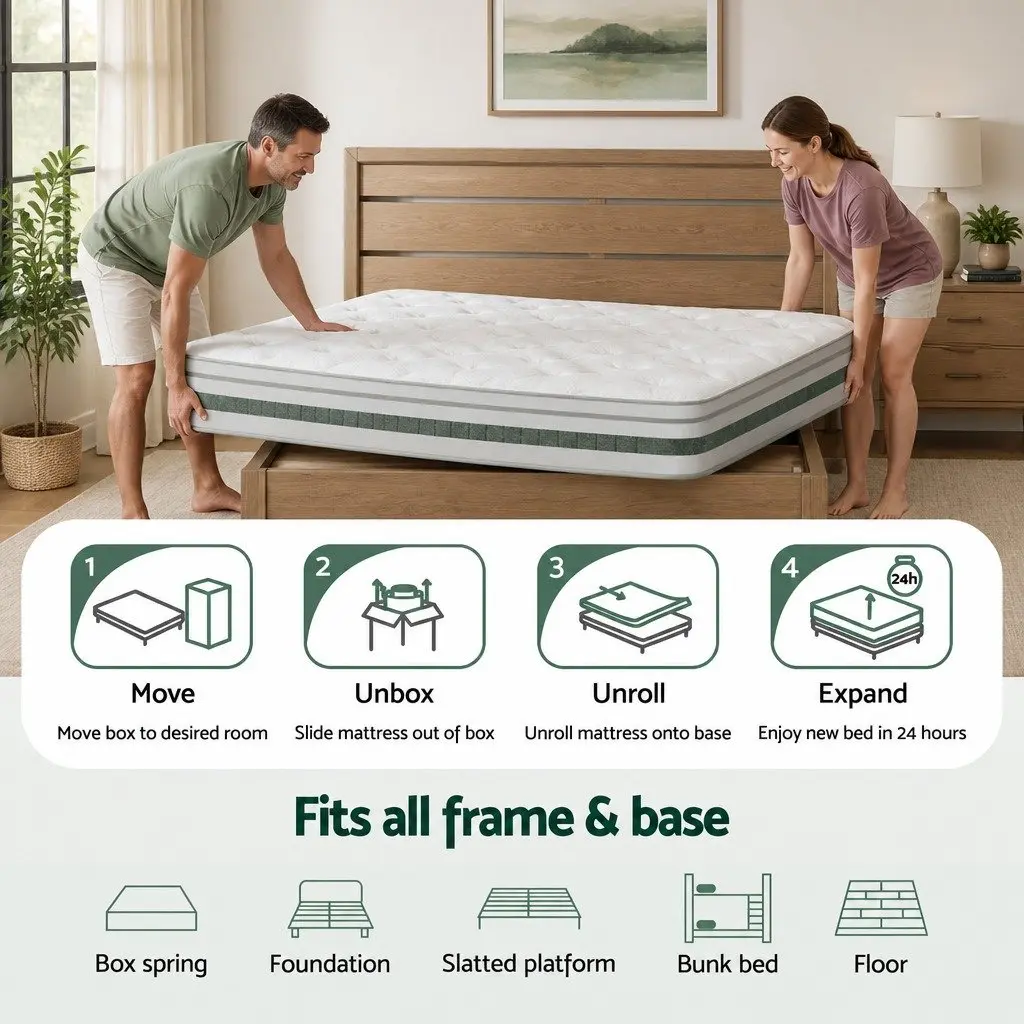 Double Mattress with Foam Pocket Spring Support
