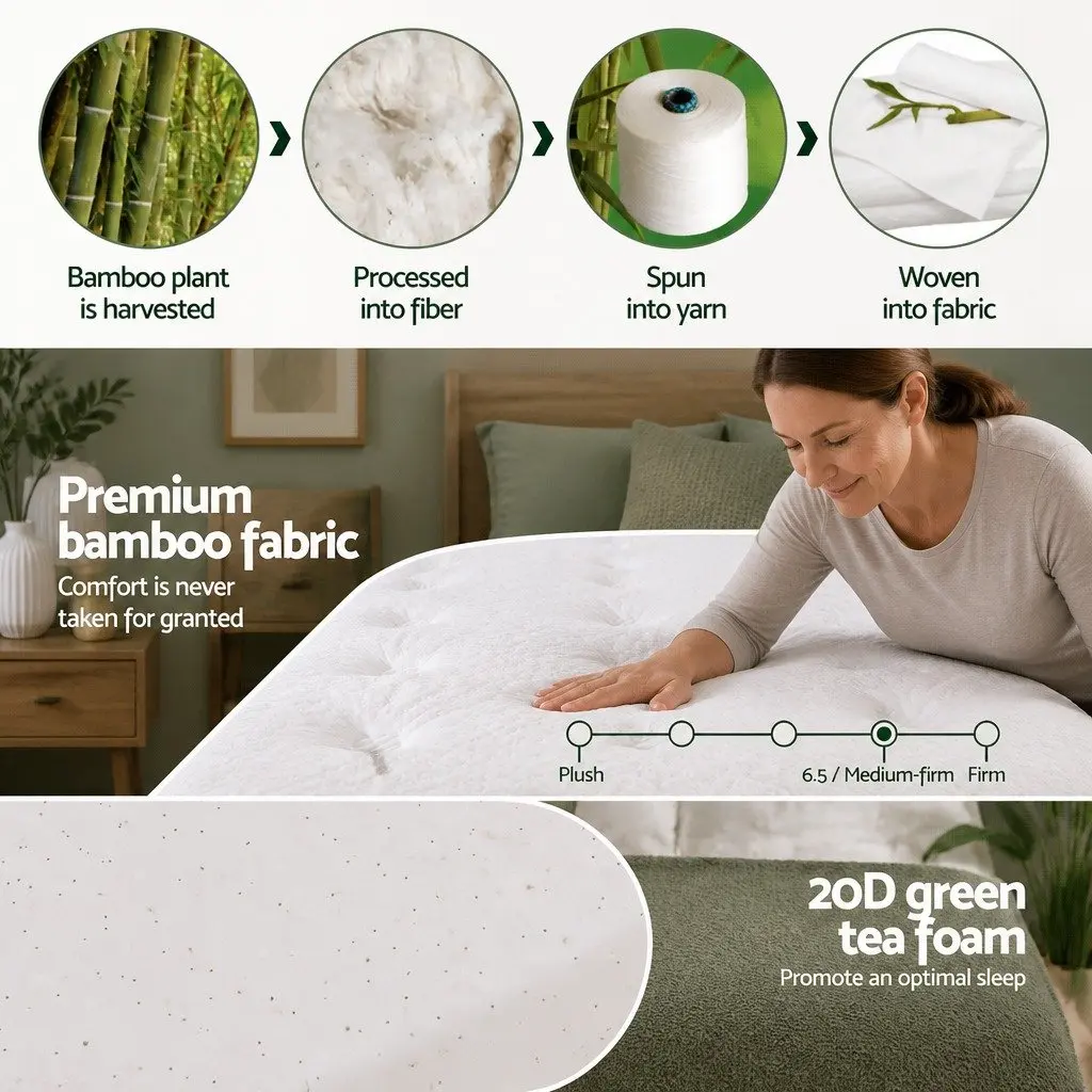 King Single Mattress with Green Tea Foam