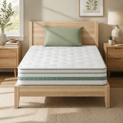 20cm Green Tea Foam Single Mattress with Euro Top Support