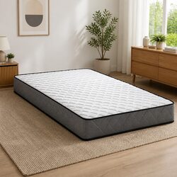 Premium King Single Mattress 16cm Bonnell Spring White