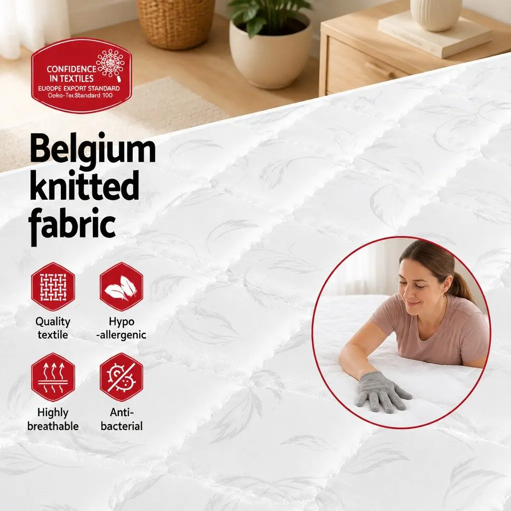 King Single Mattress 16cm Bonnell Spring White