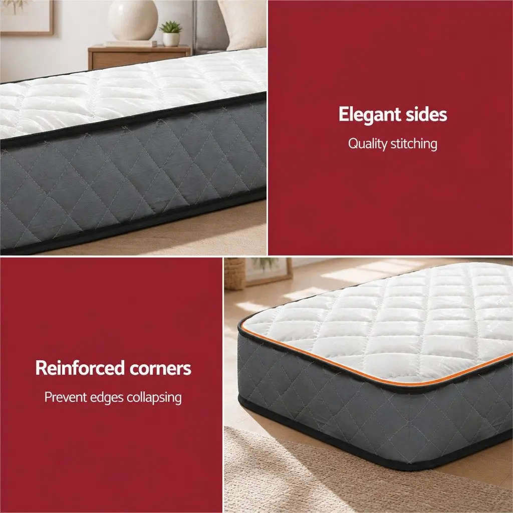 King Single Mattress 16cm Bonnell Spring White