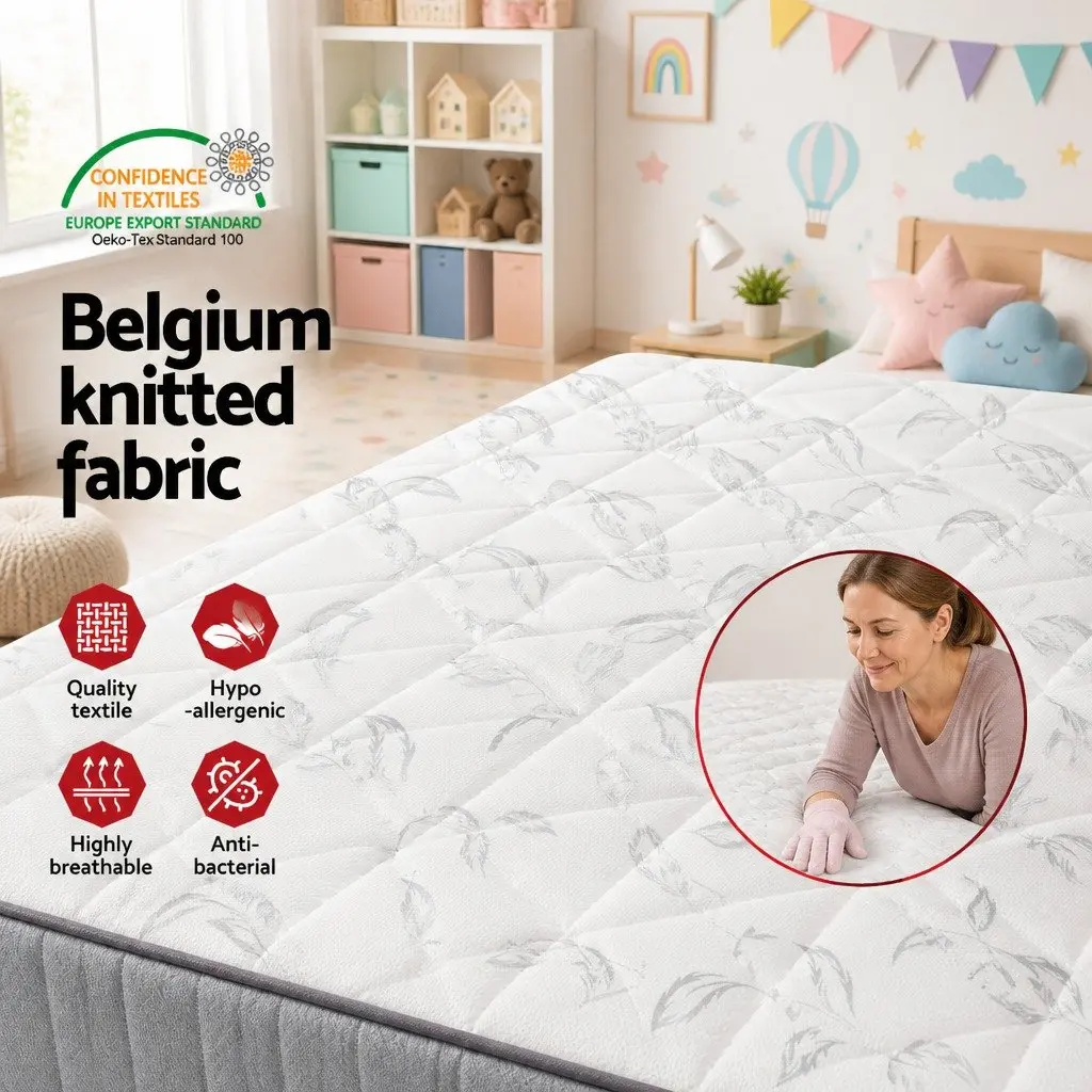 Single Mattress Bonnell Spring 16cm Medium Firm Support White