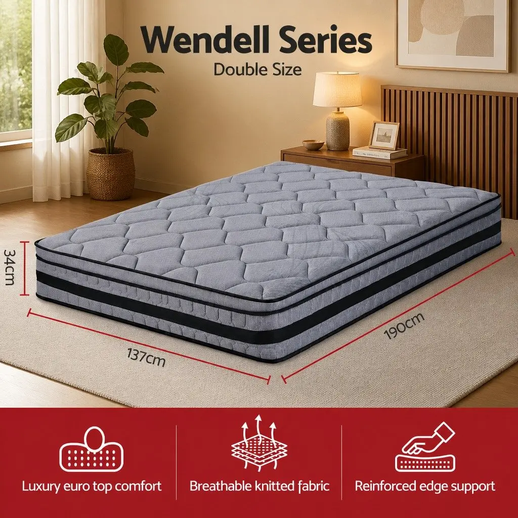 Hybrid Pocket Spring Double Mattress 34cm Medium-Firm