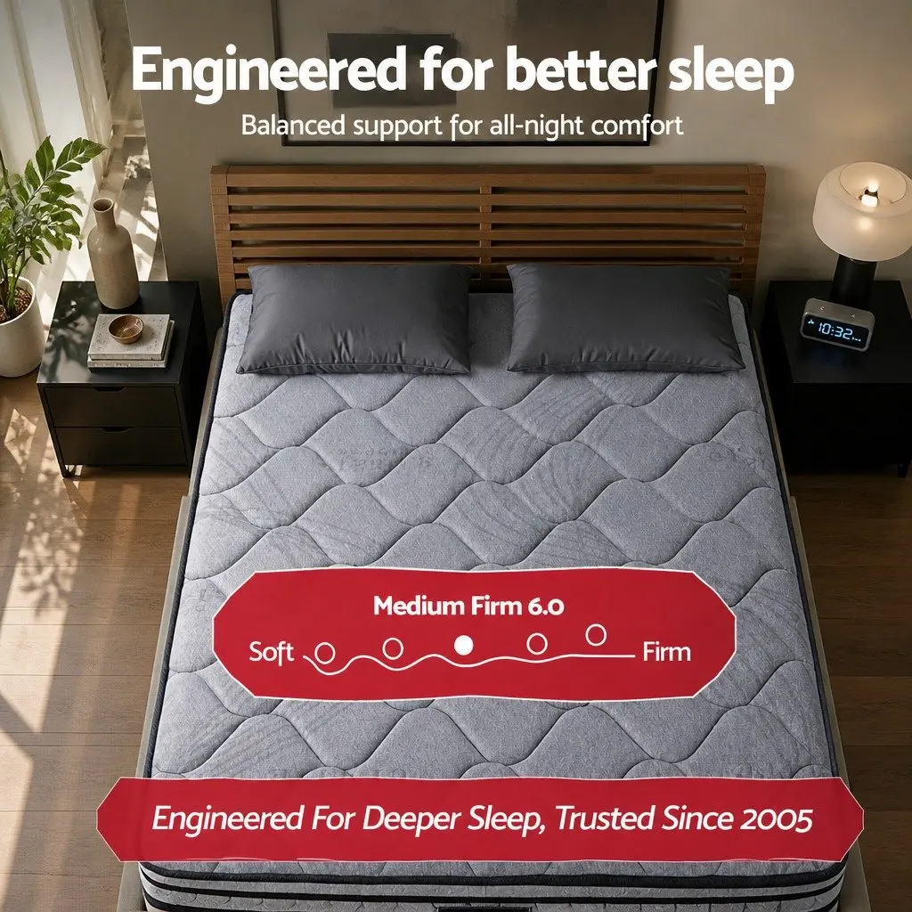 Hybrid Pocket Spring Double Mattress 34cm Medium-Firm