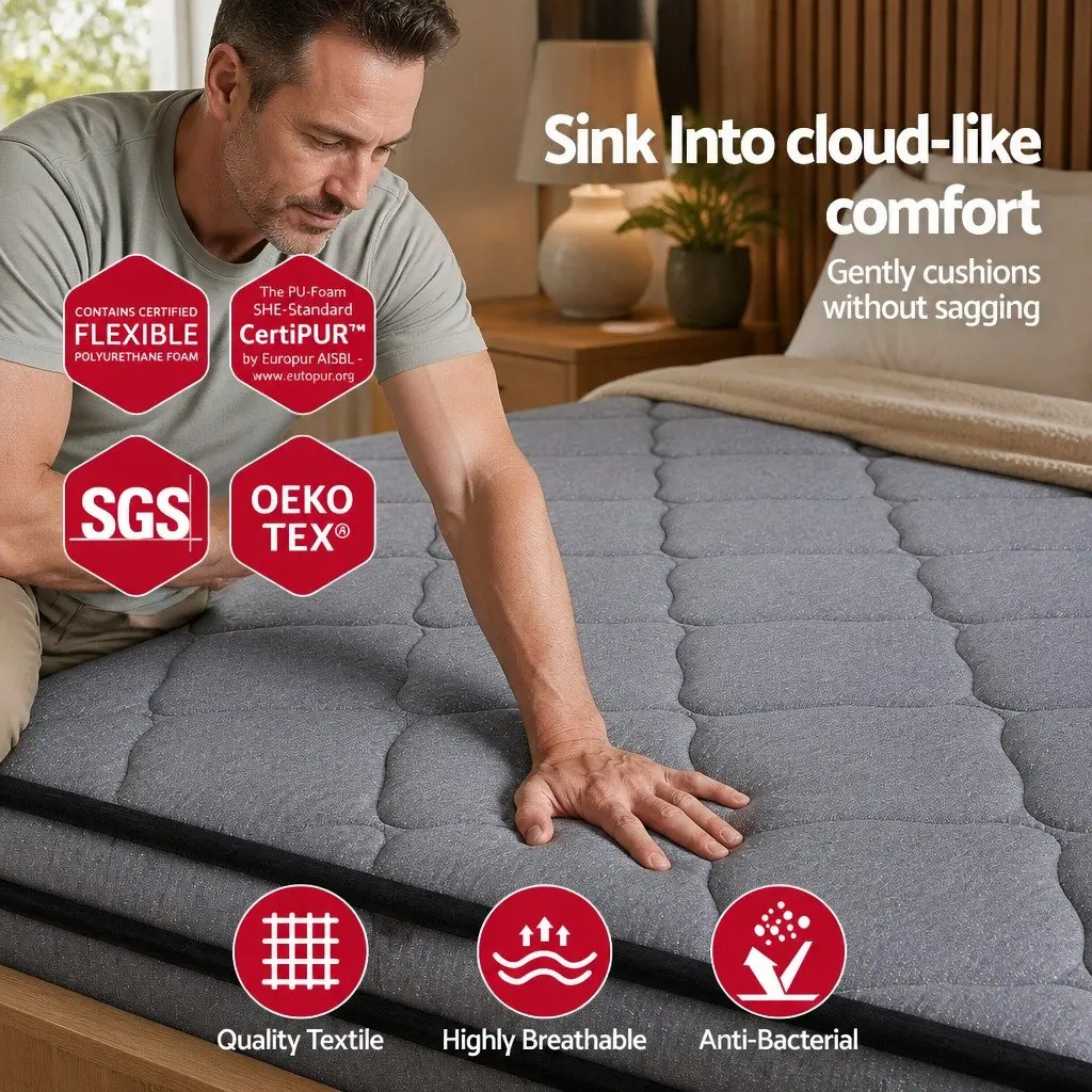 Hybrid Pocket Spring Double Mattress 34cm Medium-Firm