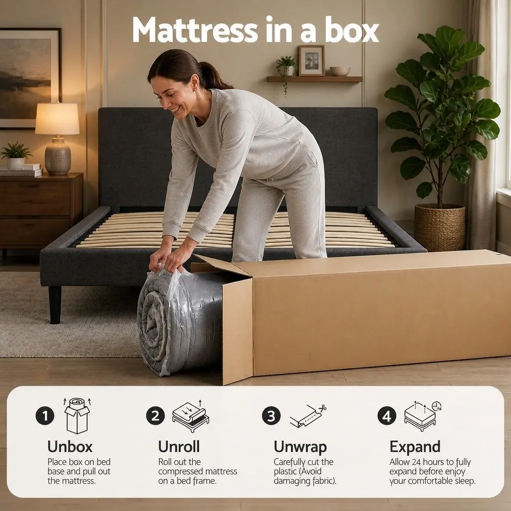 Hybrid Pocket Spring Double Mattress 34cm Medium-Firm