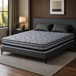 Premium King Size Hybrid Mattress 34cm Euro Top