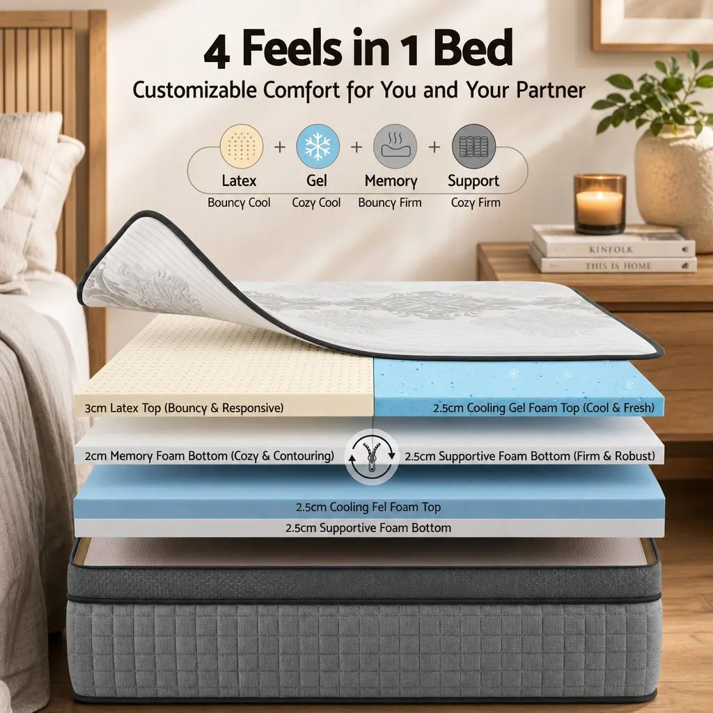37cm Double Mattress with Adjustable Firmness