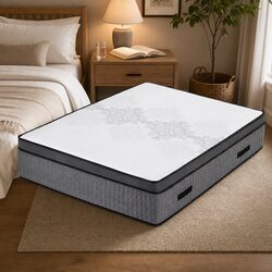 Premium King Size Mattress 37cm with Cooling Gel & Dual Zones