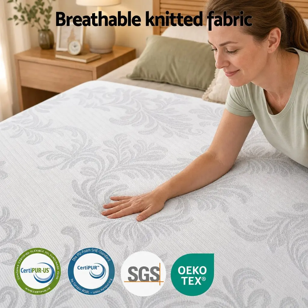 Queen Mattress 37cm 4-in-1 Adjustable Firmness with Dual Zones