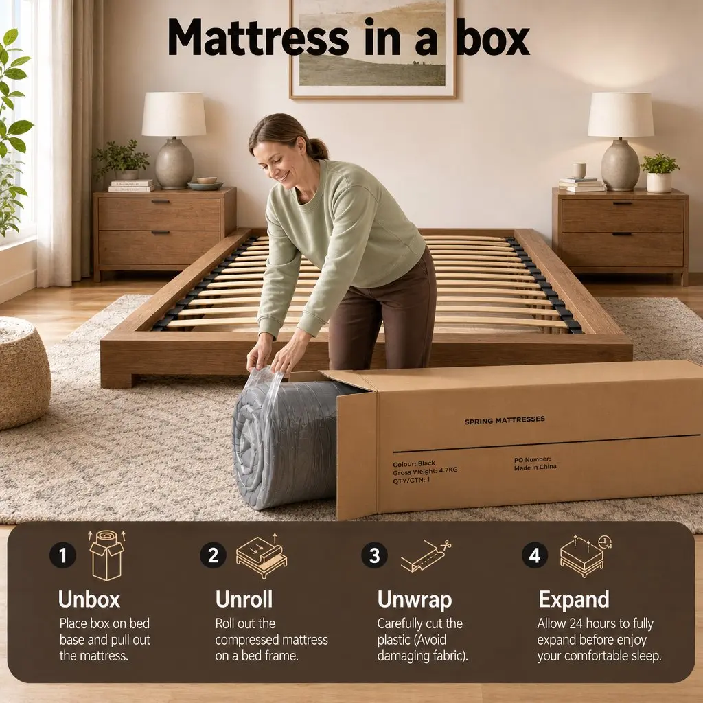 Queen Mattress 37cm 4-in-1 Adjustable Firmness with Dual Zones