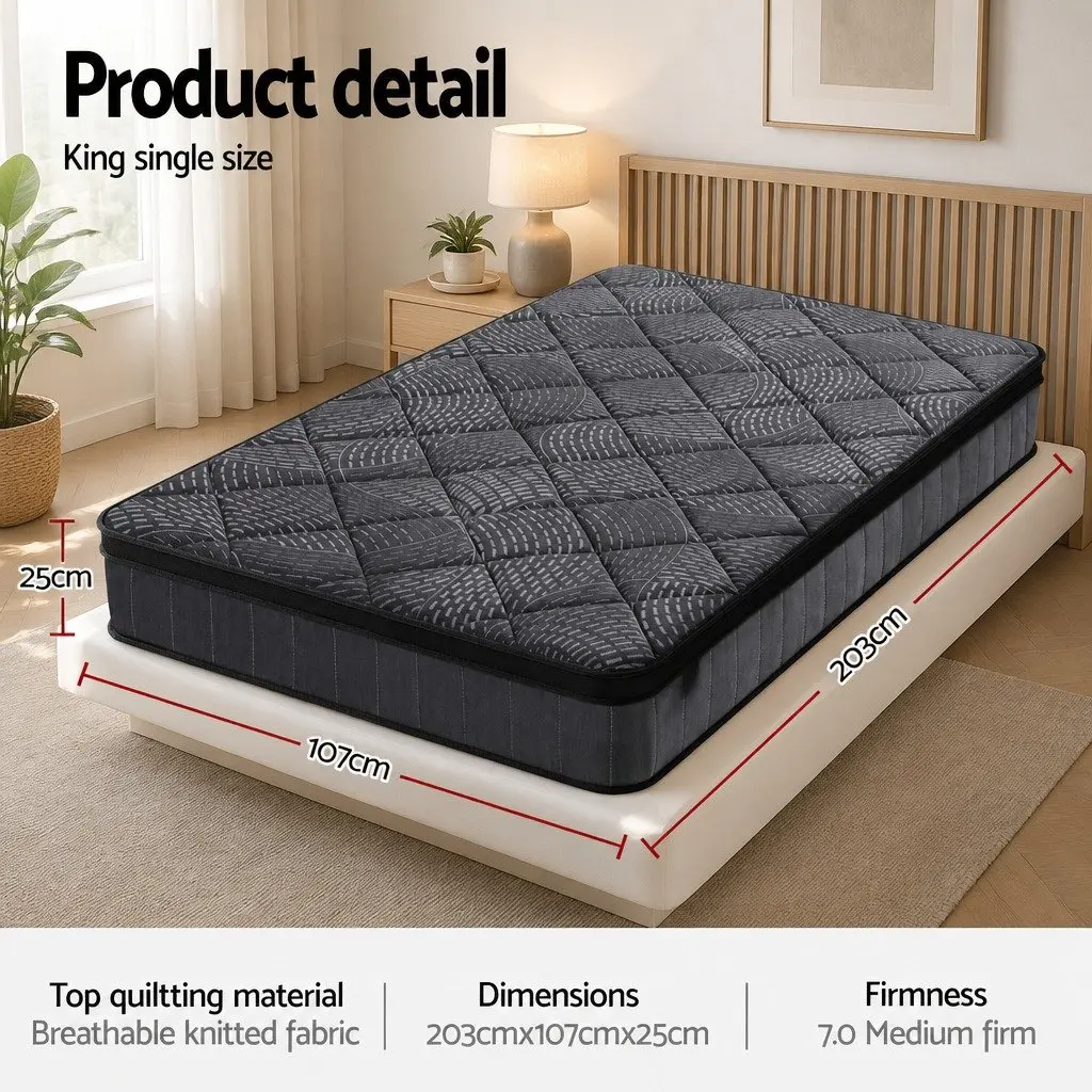 King Single Mattress with Pocket Spring and Latex