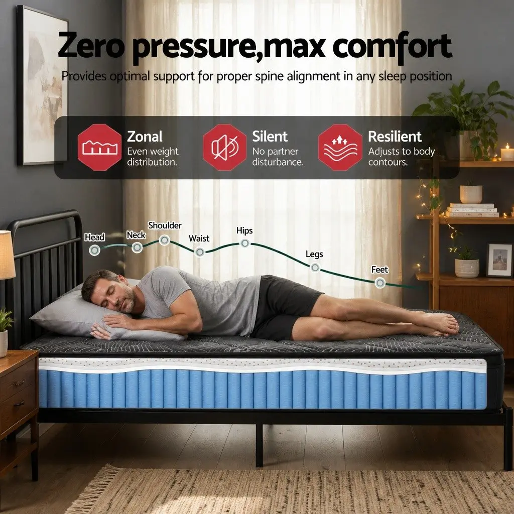 King Single Mattress with Pocket Spring and Latex