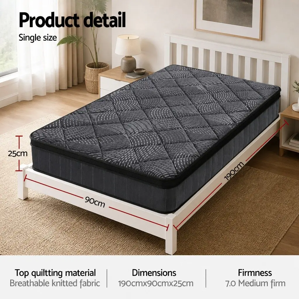 25cm Pocket Spring Latex Single Mattress