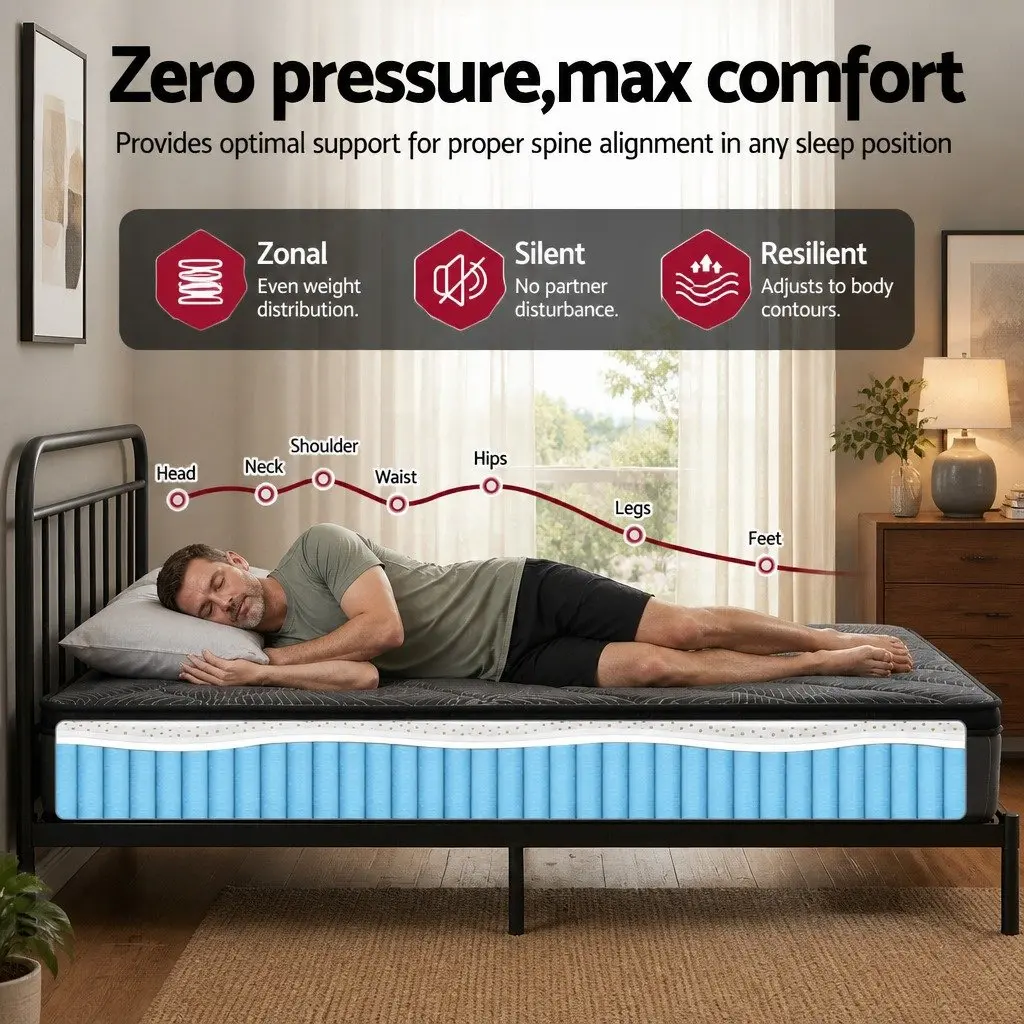 25cm Pocket Spring Latex Single Mattress