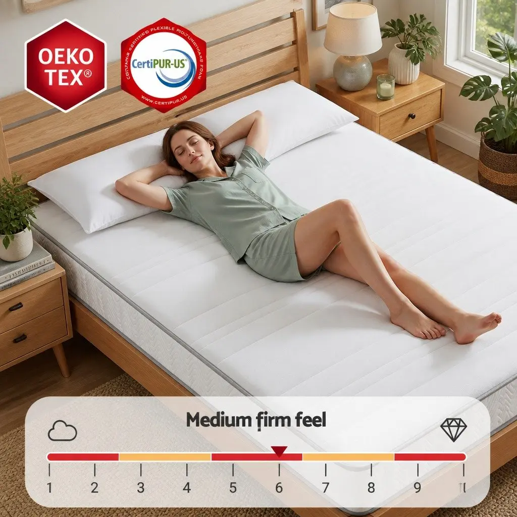 Double Mattress with Egg-Crate Foam Support