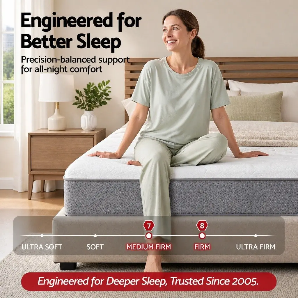 Double Mattress 23cm Pocket Spring with Adjustable Firmness