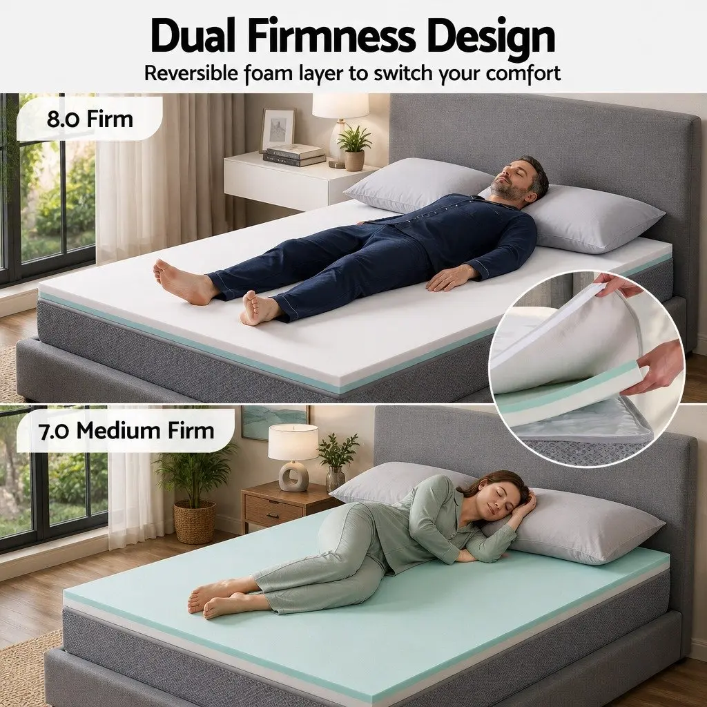 Double Mattress 23cm Pocket Spring with Adjustable Firmness