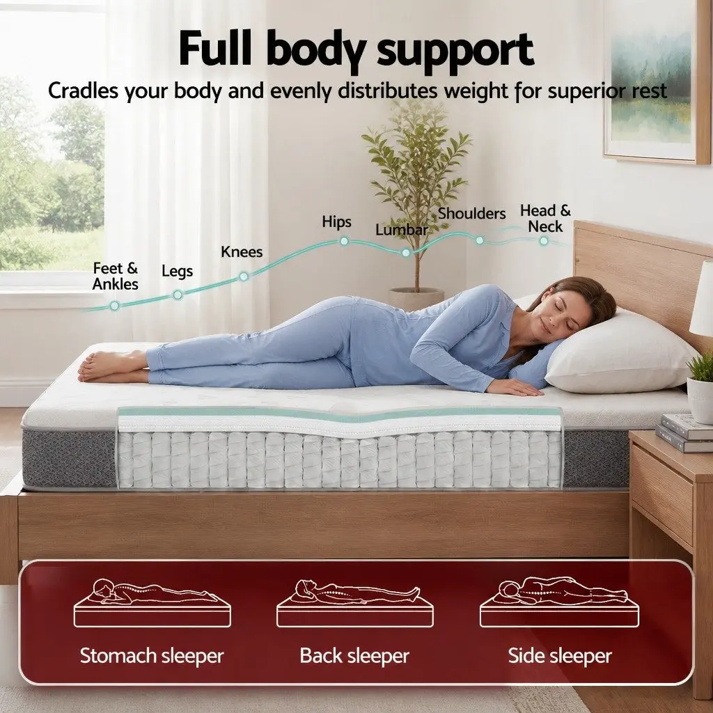 Double Mattress 23cm Pocket Spring with Adjustable Firmness