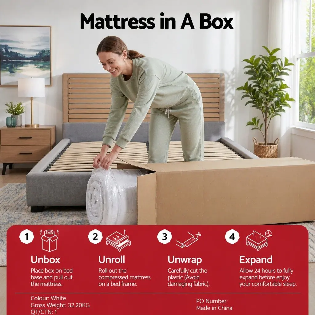 Double Mattress 23cm Pocket Spring with Adjustable Firmness