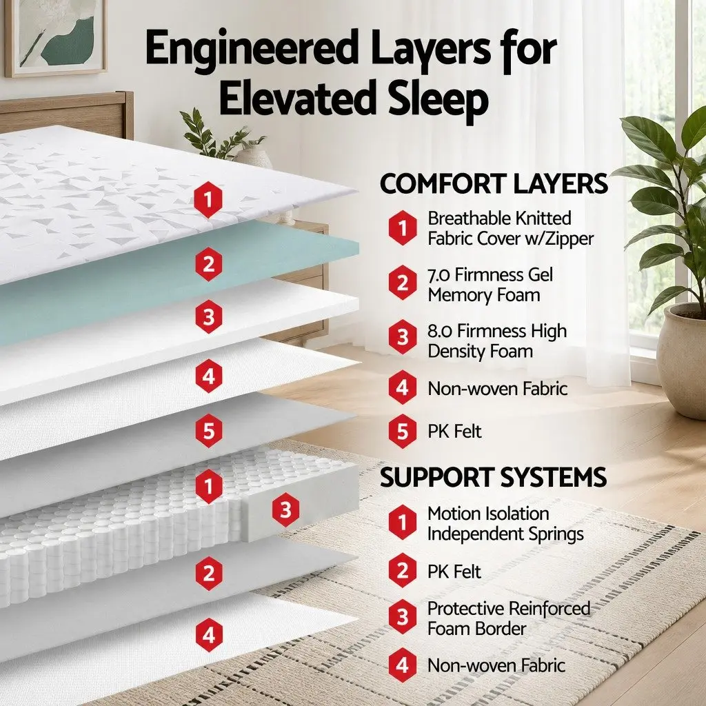 King Single Mattress 23cm Pocket Spring
