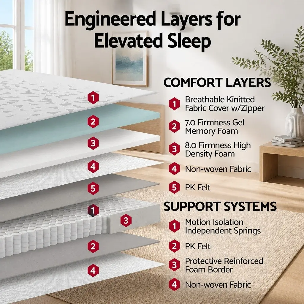 Reversible Foam Pocket Spring Single Mattress 23cm