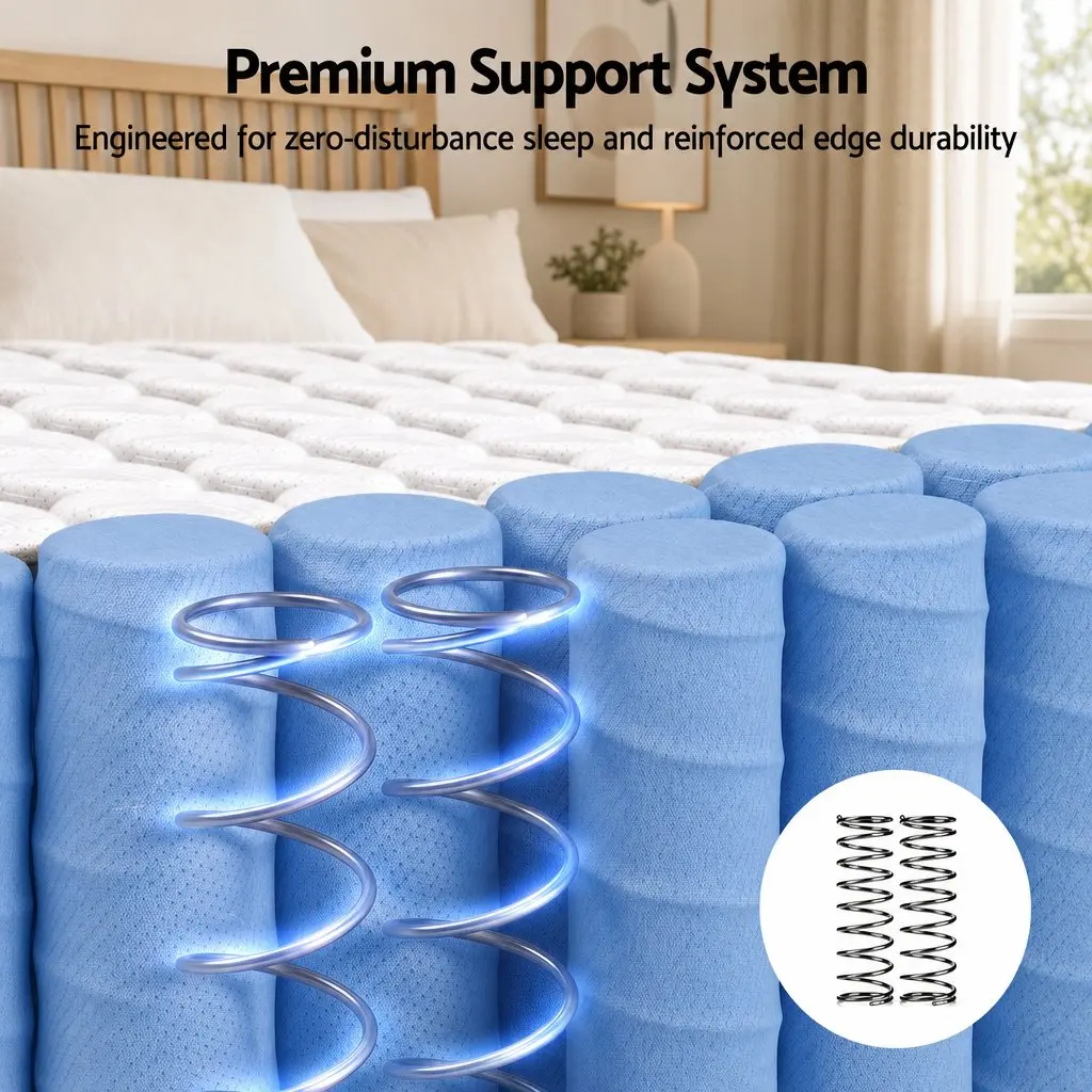 Double Mattress 26cm Firm Pocket Spring Grey