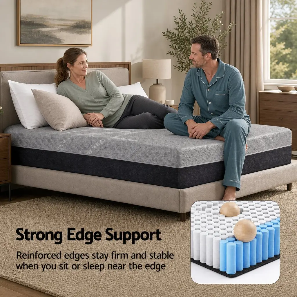 Double Mattress 26cm Firm Pocket Spring Grey