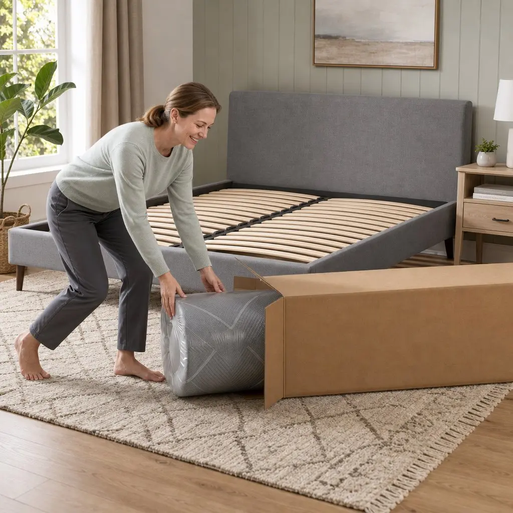 King Size Mattress Pocket Spring 26cm Firm Dark Grey