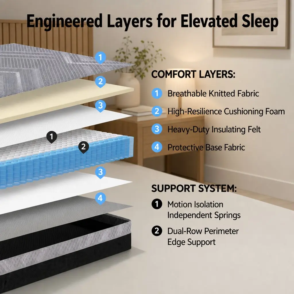 King Single Mattress with 26cm Firm Support