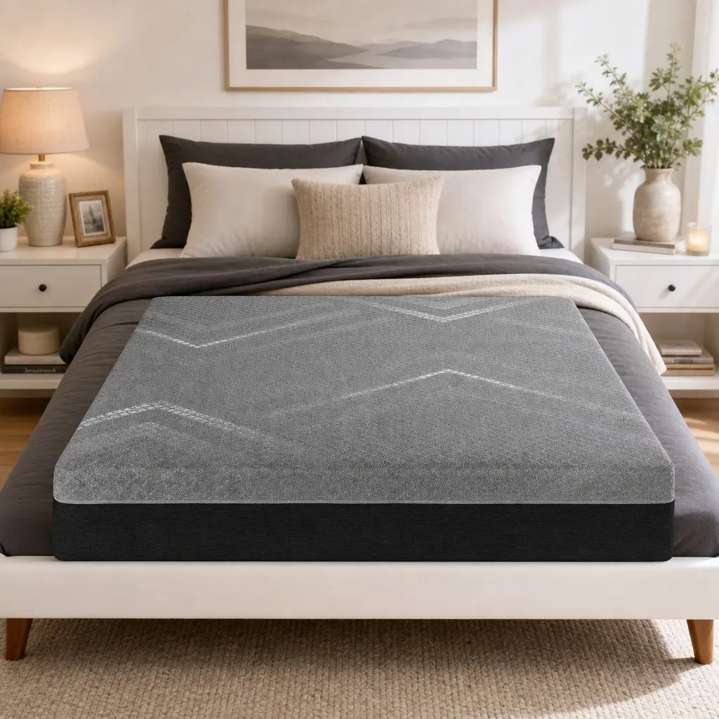 Queen Mattress Pocket Spring 26cm Firm Dual Edge Support Dark Grey