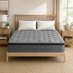 Queen Mattress with Euro Top and Latex Foam Comfort