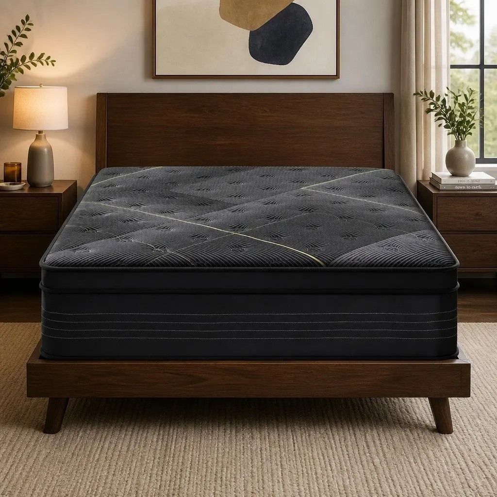 Hybrid Pocket Spring Queen Mattress 35cm Black